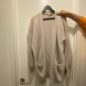 Aritzia Unwind Cardigan (size large) in heather birch